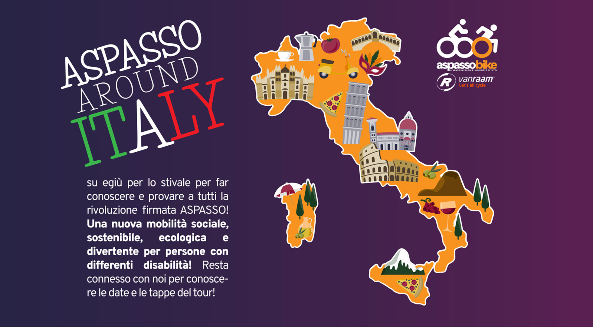 Aspasso Around Italy: immagine promozionale del tour